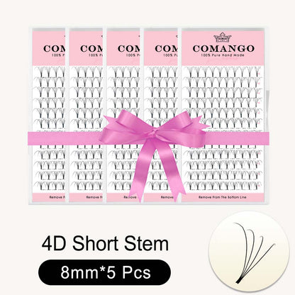 5 pcs 3D 4D 5D 6D Premade Volume Fans Short Stem  0.10