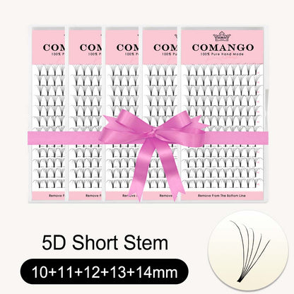 5 pcs 3D 4D 5D 6D Premade Volume Fans Short Stem  0.10