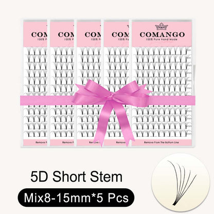 5 pcs 3D 4D 5D 6D Premade Volume Fans Short Stem  0.10