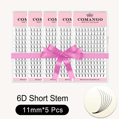 5 pcs 3D 4D 5D 6D Premade Volume Fans Short Stem  0.10