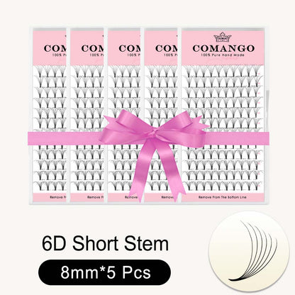 5 pcs 3D 4D 5D 6D Premade Volume Fans Short Stem  0.10
