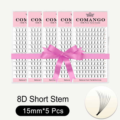 5 pcs 8D 10D Short Stem Premade Volume Fans 0.07