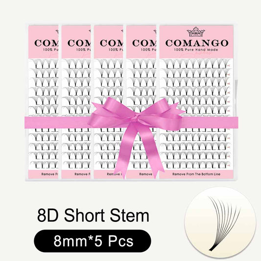 5 pcs 8D 10D Short Stem Premade Volume Fans 0.07