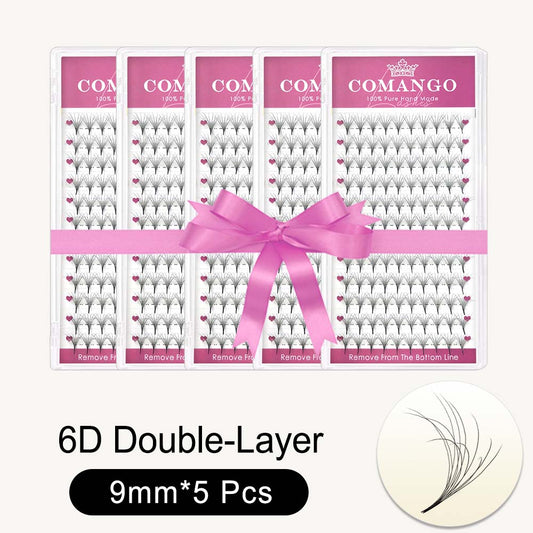 5pcs 6D Double-Layer Fluffy Premade Volume Fans 0.07