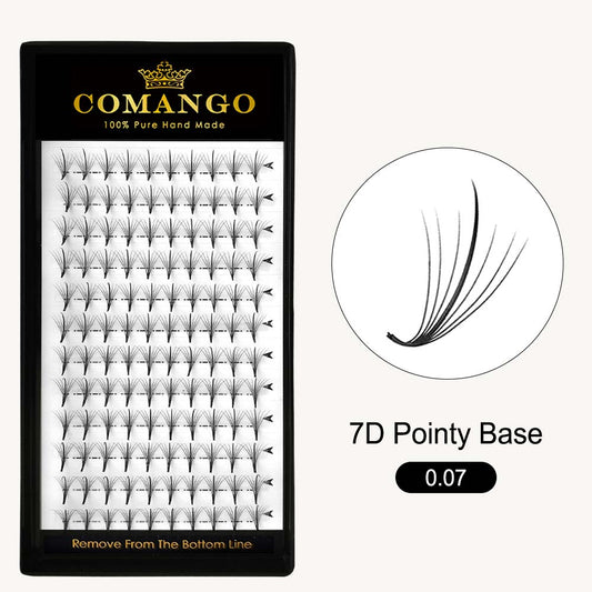 CoMango Lashes 7D wispy premade volume fans lash extensions tray for professional eyelash application