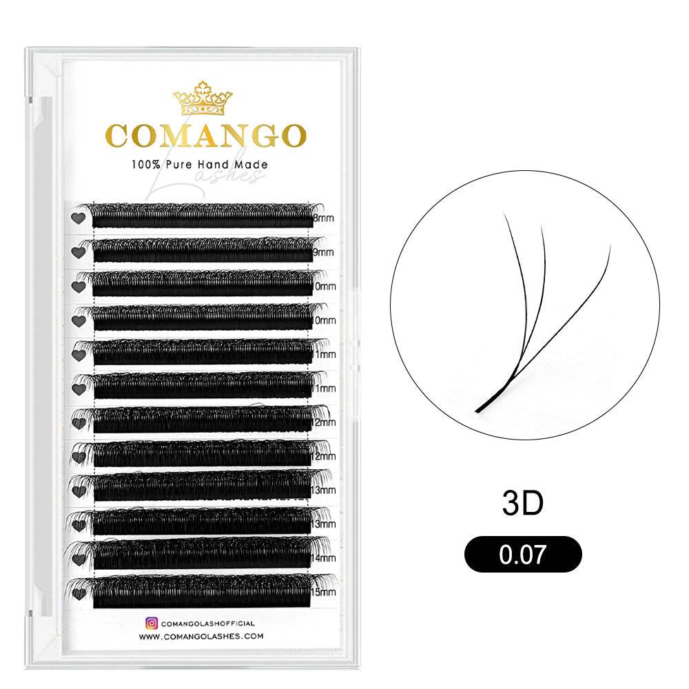 CoMango Lashes 3D-W premade volume fans W shape lashes extensions for professional eyelash application