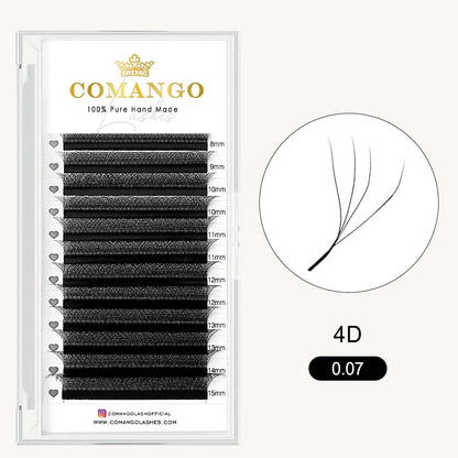 CoMango Lashes 4D-W premade volume fans W shape lashes extensions for professional eyelash application