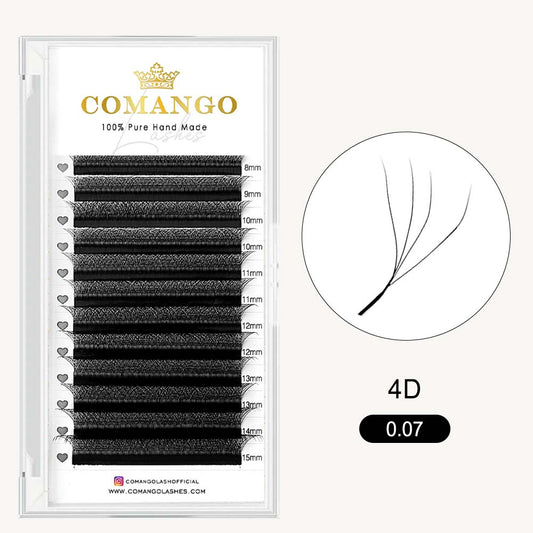 CoMango Lashes 4D-W premade volume fans W shape lashes extensions for professional eyelash application