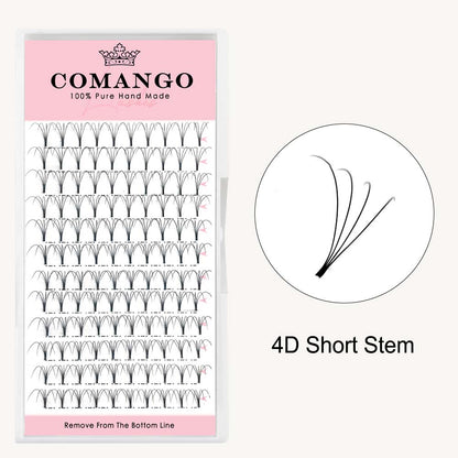 fans short stem lash extensions in 0.07 and 0.10 thickness for professional eyelash application