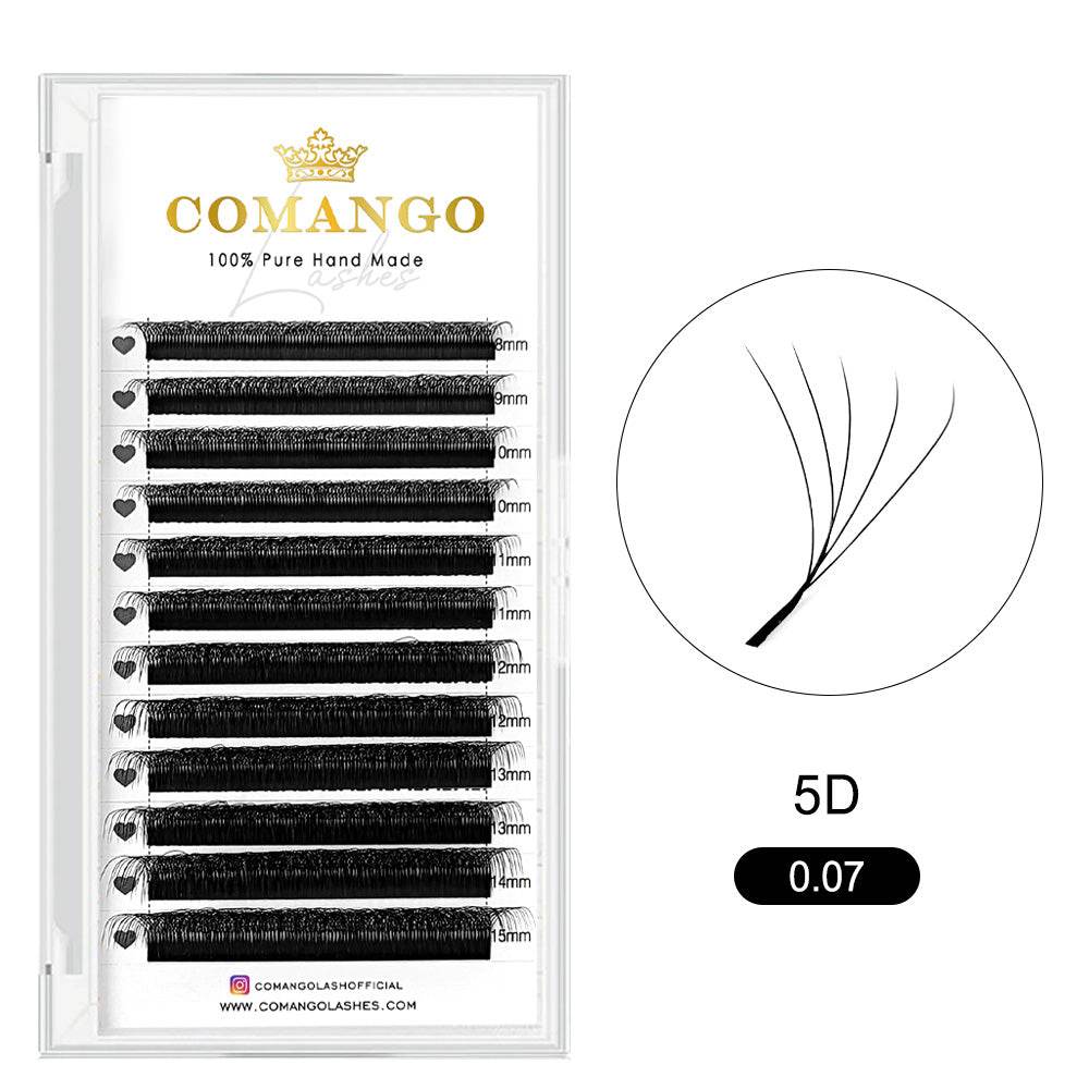 CoMango Lashes 5D-W premade volume fans W shape lashes extensions for professional eyelash application