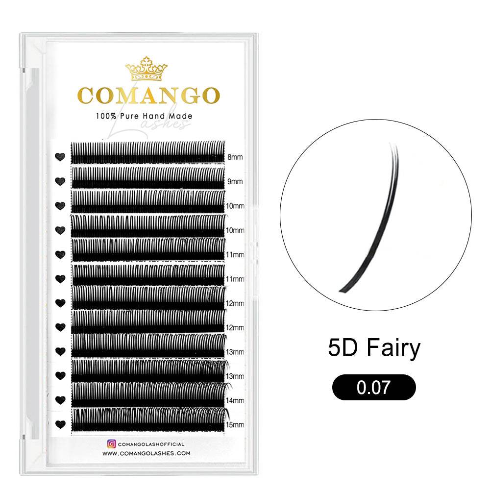 CoMango Lashes 5D Fairy Spike lash extensions 0.07mm for professional fluffy and fantasy lash looks