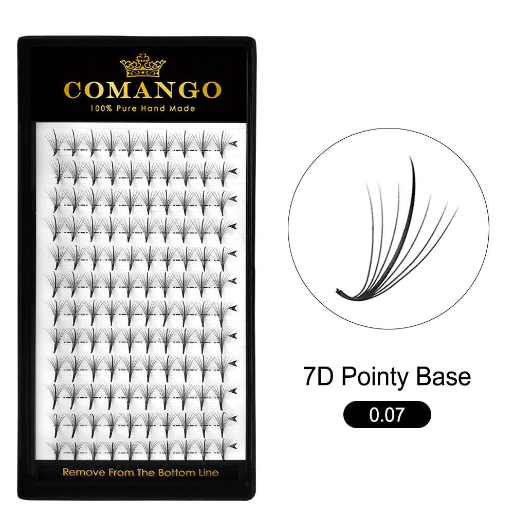 CoMango Lashes 7D wispy premade volume fans lash extensions tray for professional eyelash application
