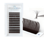 CoMango Lashes classic colored lash extensions 0.07mm in chocolate brown, soft and full lashes for subtle and natural-looking volume