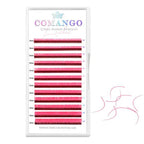 CoMango Lashes classic colored lash extensions 0.07mm in pink, soft and voluminous for vibrant lash styling