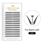 CoMango Lashes Fox Spire anime lash extensions 0.07, fluffy spiky design for dramatic manga effect and anime-inspired lash looks