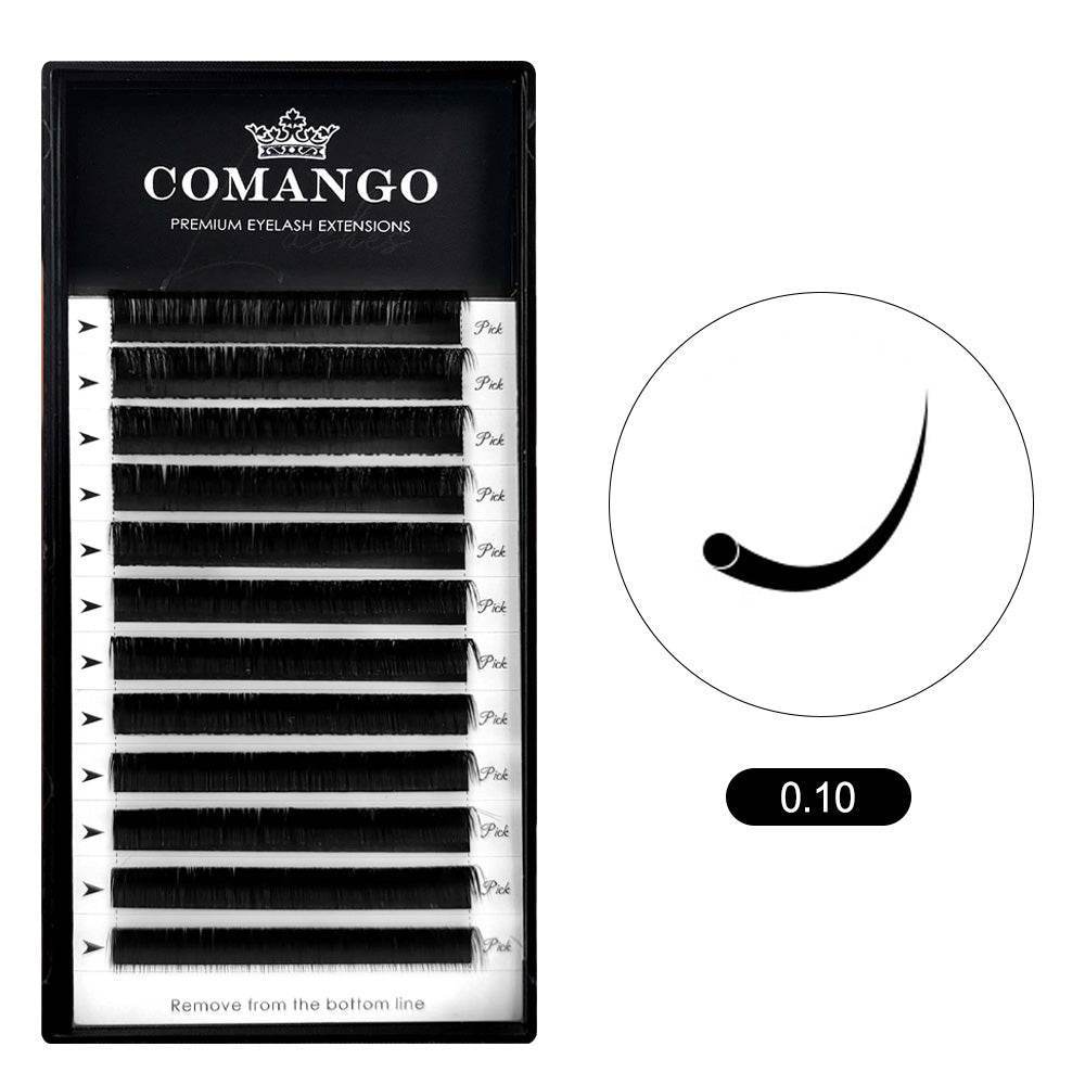 CoMango Lashes high-quality 0.10 classic volume lashes extensions in matte black for salon lash artists