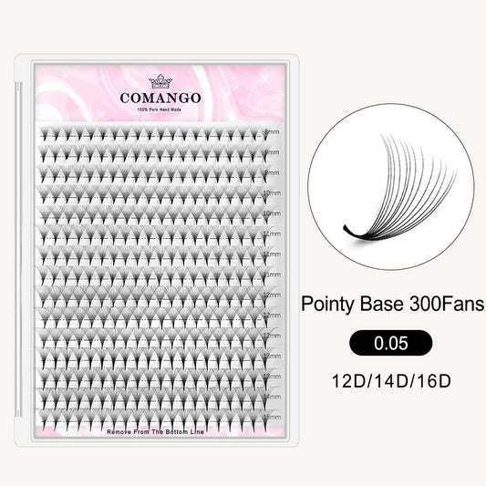 premade volume fans 0.05 pointy base lash extensions for professional eyelash application