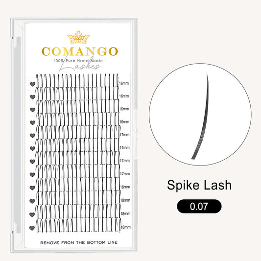 CoMango Lashes Spikes Wispy lash extensions 0.07mm for professional fluffy and fantasy-inspired lash styling