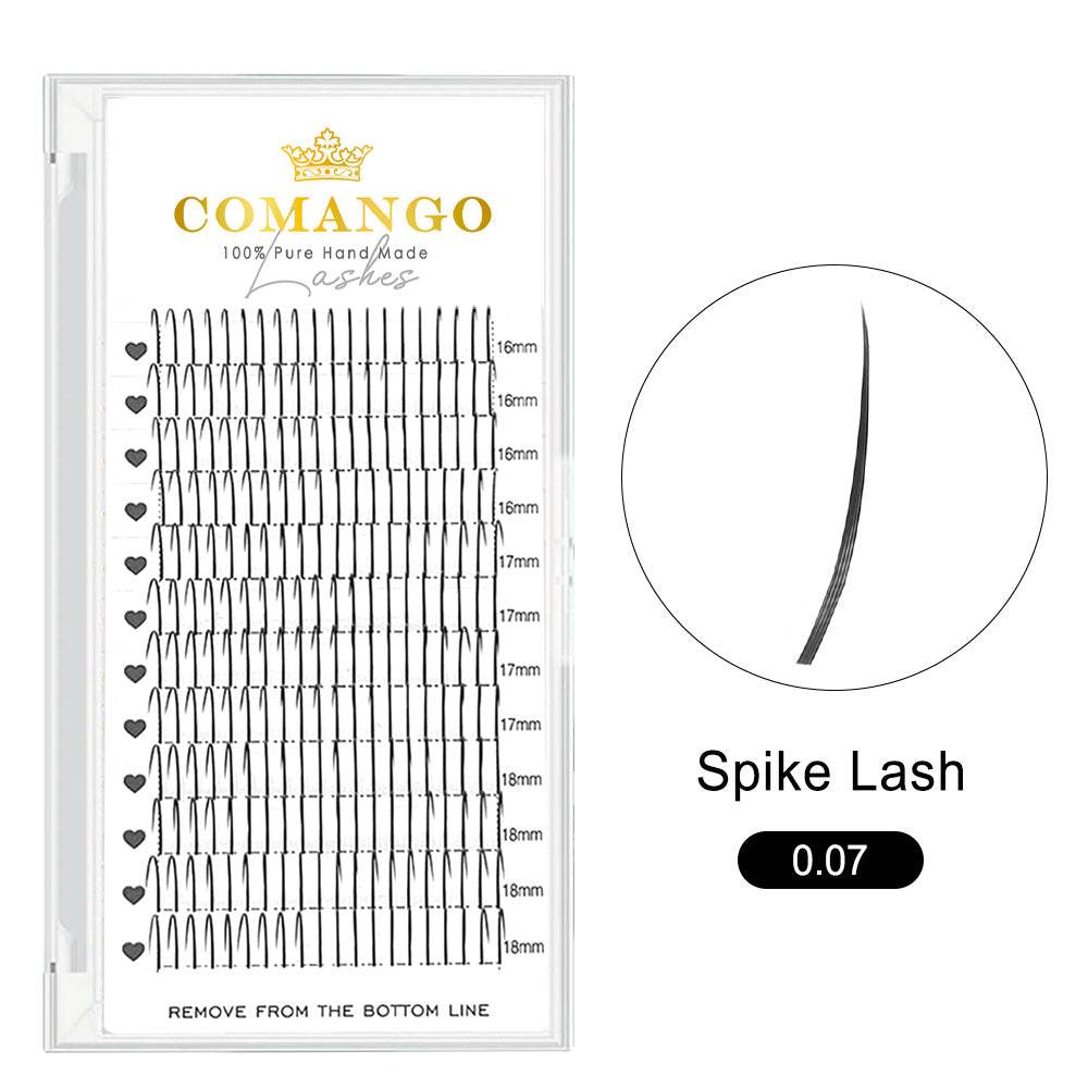 CoMango Lashes Spikes Wispy lash extensions 0.07mm for professional fluffy and fantasy-inspired lash styling