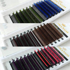 CoMango Lashes two-color easy fans lash extensions, soft lightweight blooming lashes in dual-tone design for trendy and eye-catching lash looks