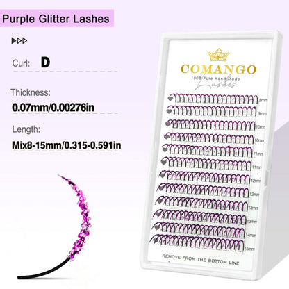 Glitter Spikes Wispy Lash Extensions 0.07