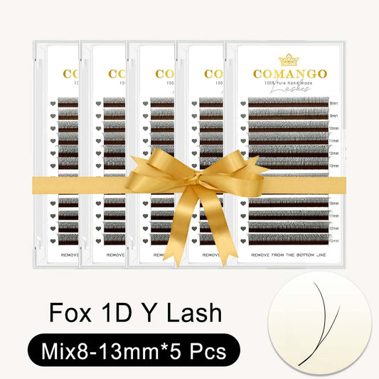 5 pcs Fox 1D Y Shaped Lash Extensions 0.07