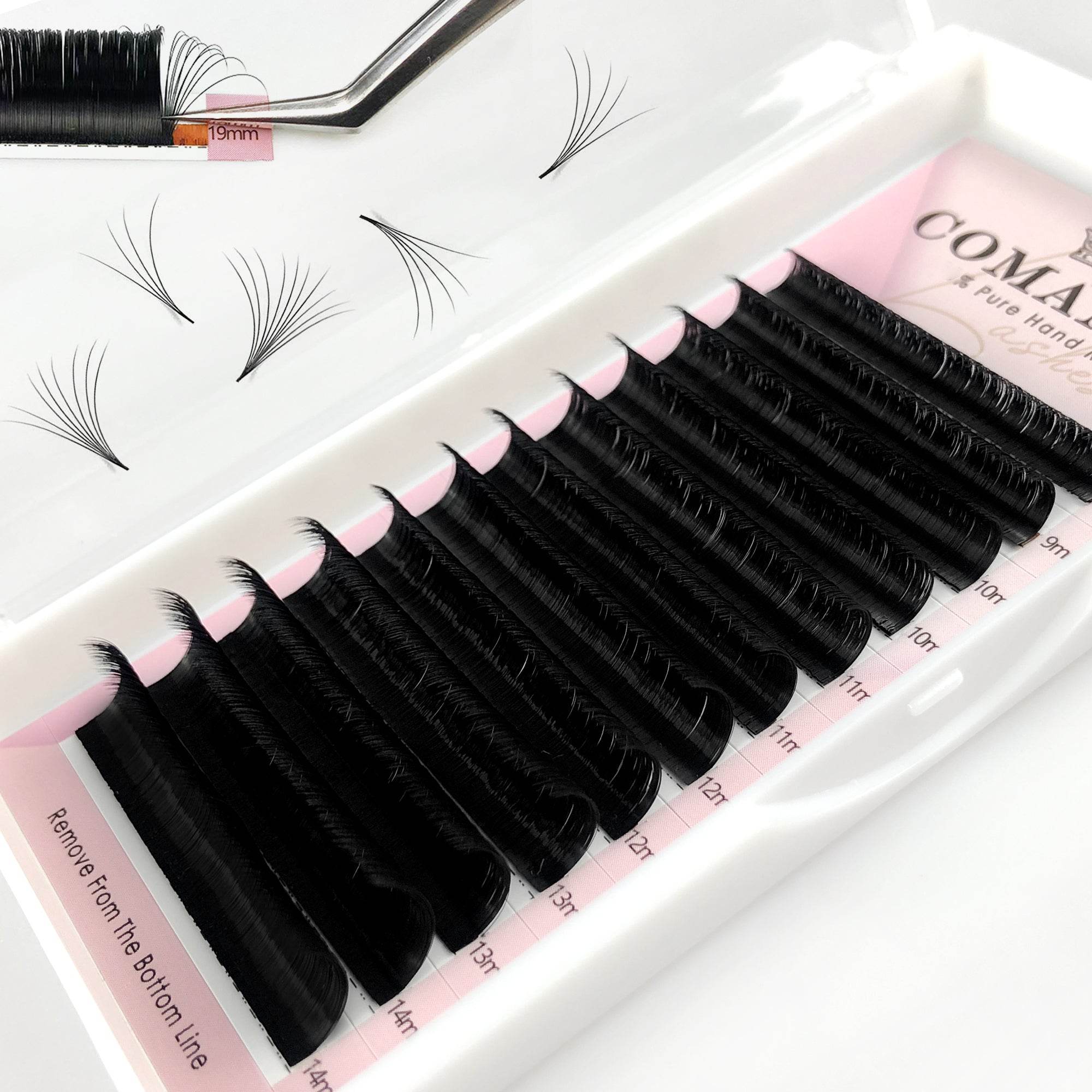 NEW! 0.05 Cashmere Easy Fans Volume Lash Extensions Matte Black